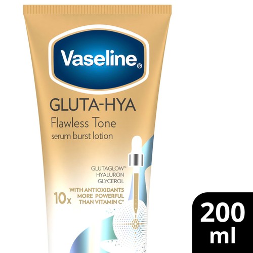 Vaseline Serum Burst Lotion Gluta-Hya Flawless Tone 200 ml