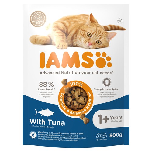 Iams Dry Cat With Tuna 1+ Years 