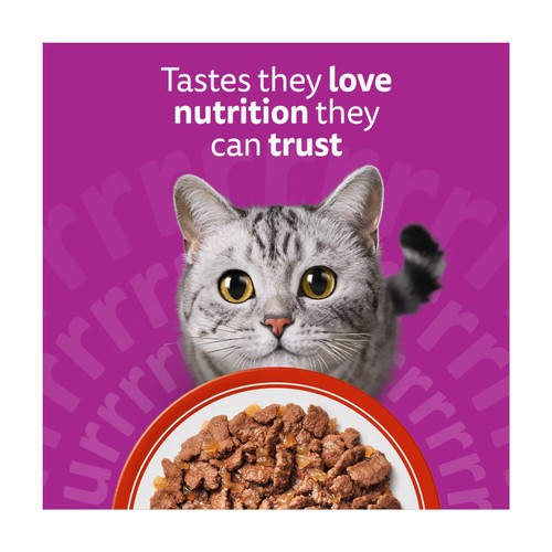 Whiskas 1+ Meaty Meals Adult Wet Cat Food Pouches in Jelly