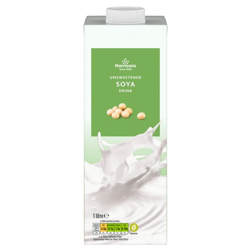 Morrisons long life unsweetened soya drink