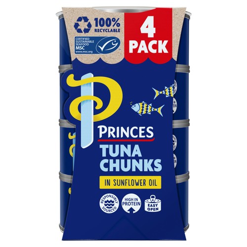 Princes Tuna Chunks In Sunflower Oil (4x145g)