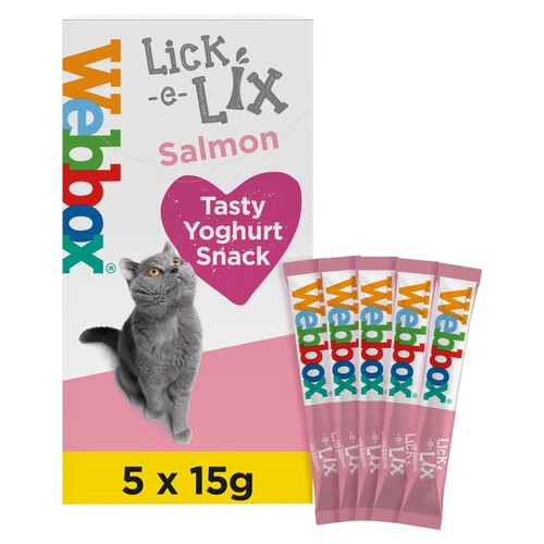 Webbox Cats Delight Lick-e-Lix with Salmon Tasty Yoghurty Treat Sachets