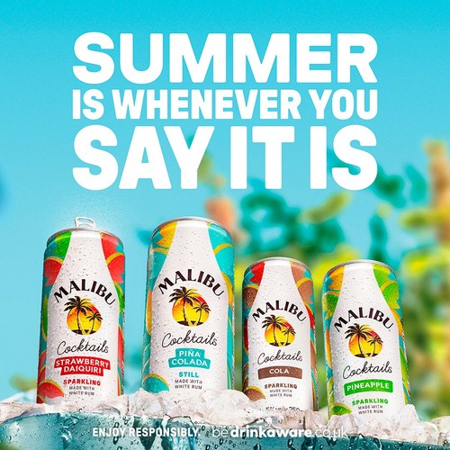 Malibu Coconut Rum & Cola Pre-Mixed Can