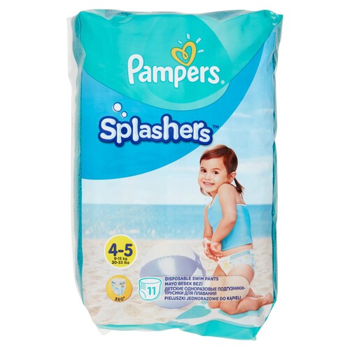 Pampers Splashers Size 4-5, Disposable Swim Nappies, 9-15kg