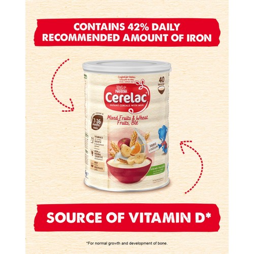 Cerelac Infant Cereals With Milk Mixed Fruits & Wheat 7+ Months 1kg