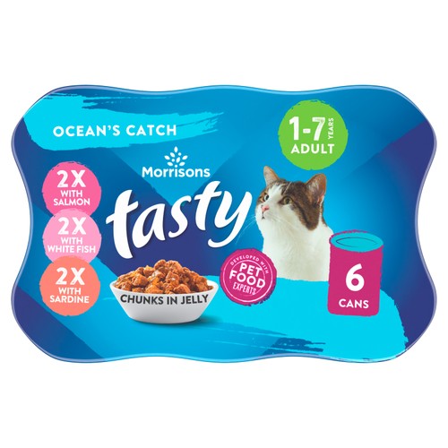 Morrisons cat food fish chunks in jelly