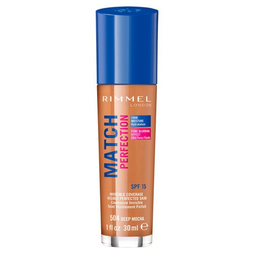 Rimmel Match Perfection Foundation 504 Deep Mocha 