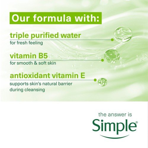Simple Cleansing Face Wipes Biodegradable 