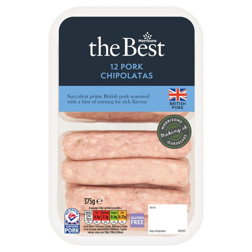 Morrisons The Best Pork Chipolatas 12 Pack