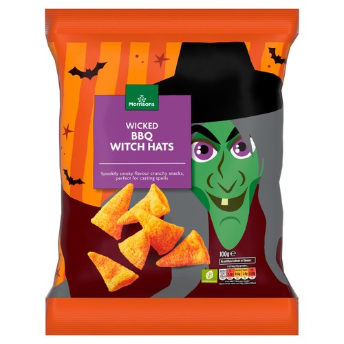 Morrisons Wicked BBQ Witch Hats Crisps  100g