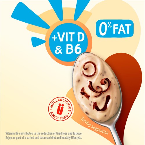 Muller Light Vanilla with Dark Chocolate Sprinkles Fat Free Yogurt 160g