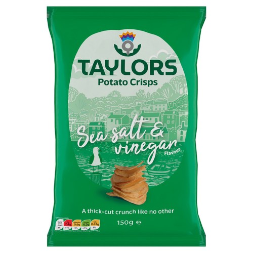 Taylors of Harrogate Sea Salt & Vinegar Flavour Potato Crisps
