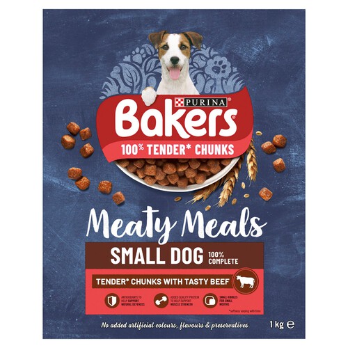 Bakers Meaty Meals Small Dog Beef Dry Dog Food 