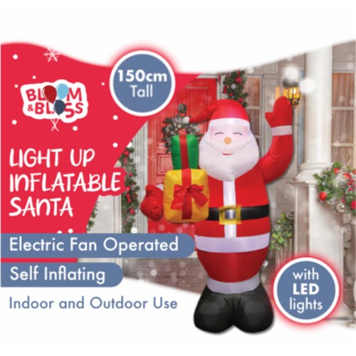 Bloom & Bliss Light up Inflatable Santa