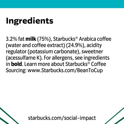 Starbucks Doubleshot Espresso No Added Sugar Iced Coffee 200ml