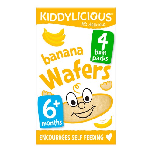 Kiddylicious Banana Mini Wafers Baby Snacks