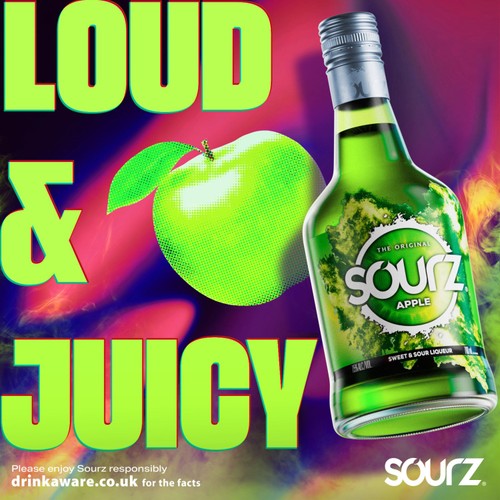 Sourz Green Apple Liqueur  70cl