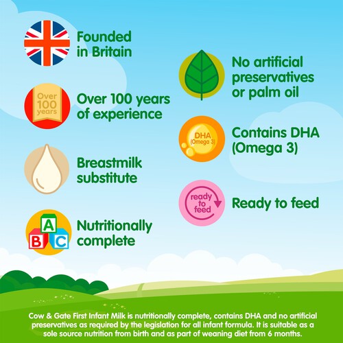 Cow & Gate Ready To Use 1 First Infant Milk From Birth