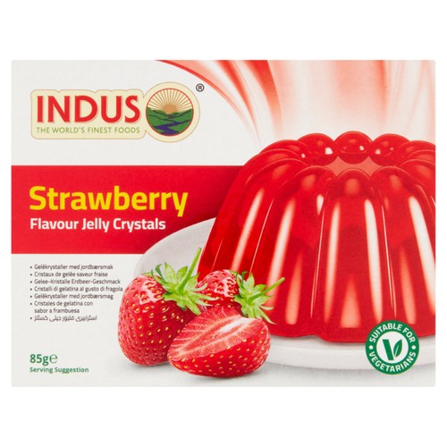 Indus Strawberry Flavour Jelly Crystals 85g