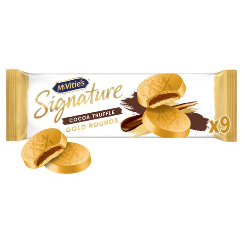 McVitie's Signature Cocoa Truffle Gold Rounds  9 Pack 109g
