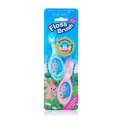 Brush-Baby Flossbrush 0-3 Years Double Pack