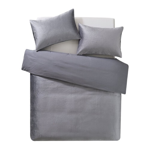 Nutmeg Home Velvet Pinsonic Duvet Set King