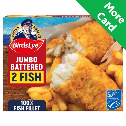 Birds Eye 2 Jumbo Battered Fish Fillets