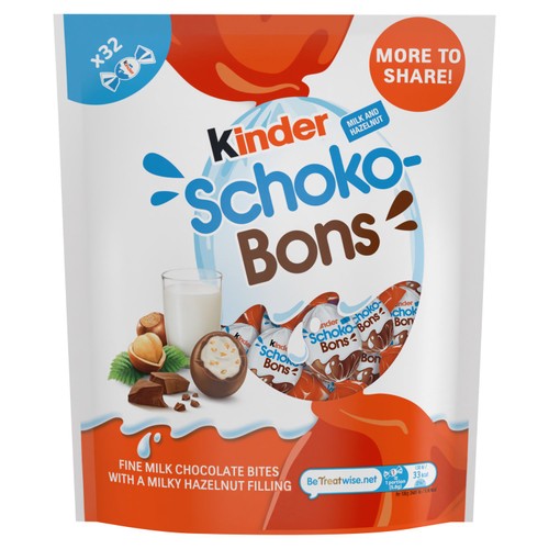 Kinder Milk Chocolate & Hazelnut Schoko Bons 200g