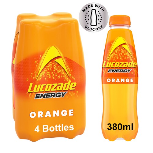 Lucozade Energy Drink Orange 4 Pack