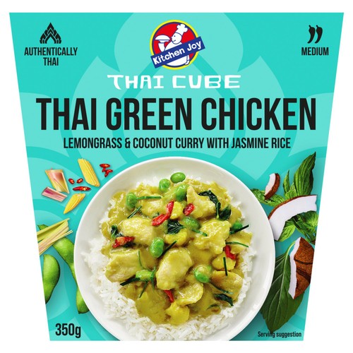 Kitchen Joy Thai Green Chicken Lemongrass & Coconut Curry With Rice   350g