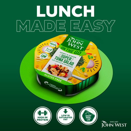 John West On The Go Honey & Ginger Super Tuna Salad Gluten Free (220g)