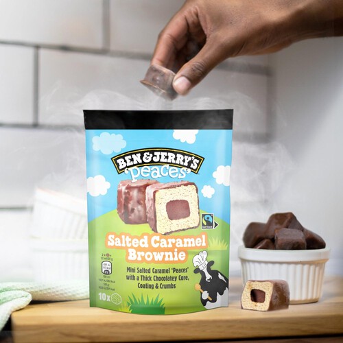 Ben & Jerry's Salted Caramel Brownie Peaces Ice Cream Frozen Snack 