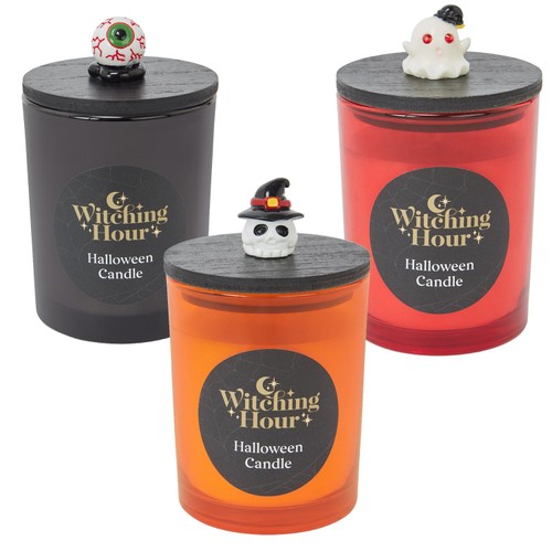 Morrisons Halloween Scented Candle With Topper Assorted