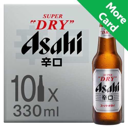 Asahi Super Dry Beer Lager Bottle, 5% ABV