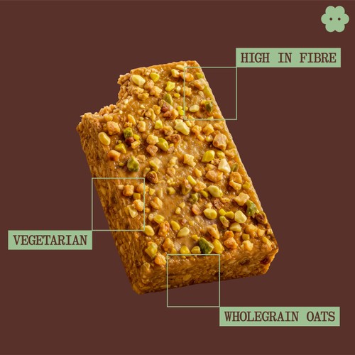 Graze Pistachio & White Chocolate Oat Blondies  3 x 45g