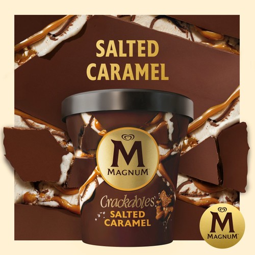 Magnum Crackables Salted Caramel Ice Cream Tub 440ml