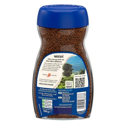Nescafe Original Decaf Instant Coffee 190g