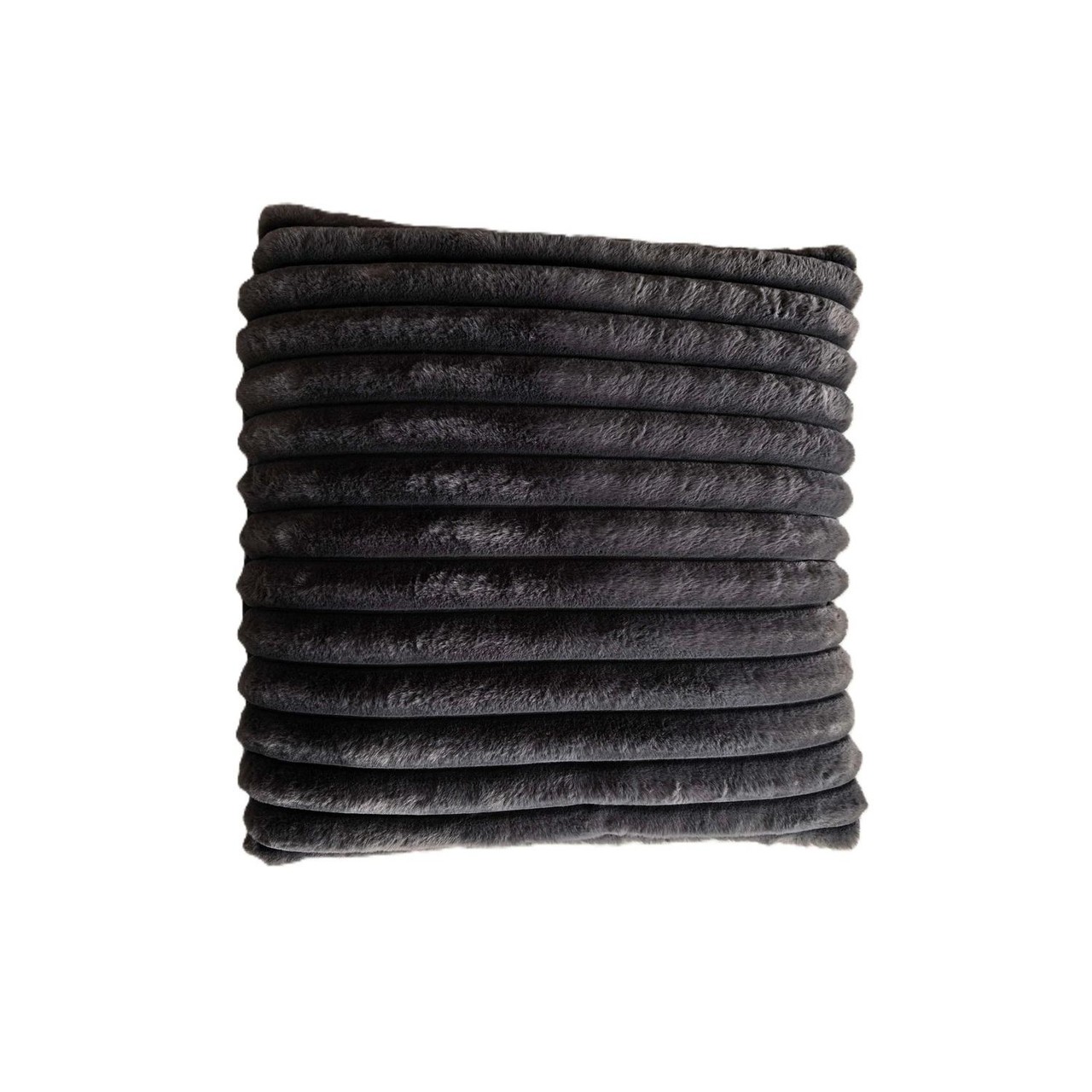 Home Style Ribbed Faux Fur Cushion Cover Dark Grey 48X48Cm - Morrisons ...