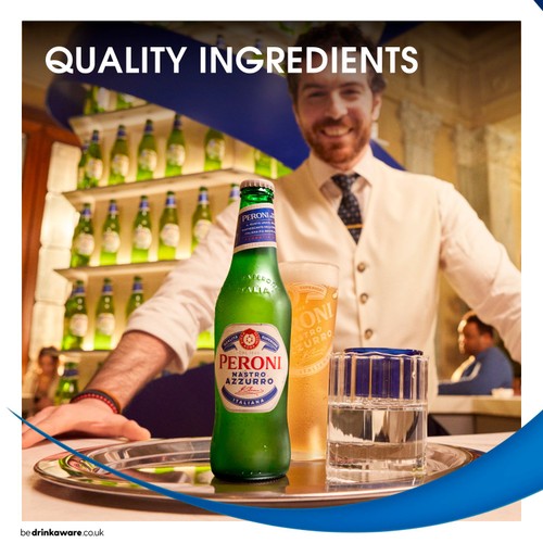 Peroni Nastro Azzurro Bottled Beer Lager Large