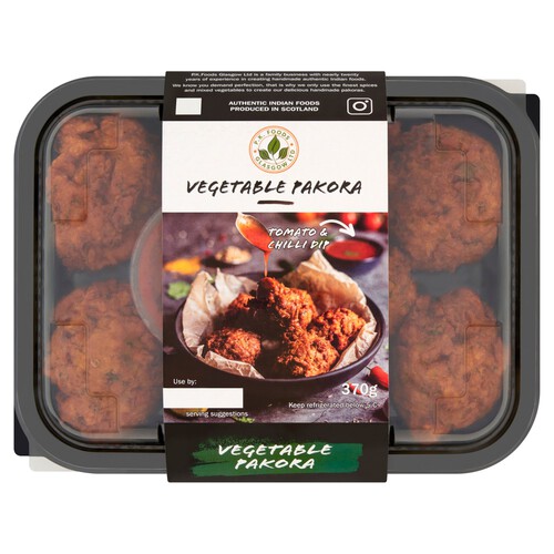 P. K. Foods Vegetable Pakora With Tomato And Chilli Dip