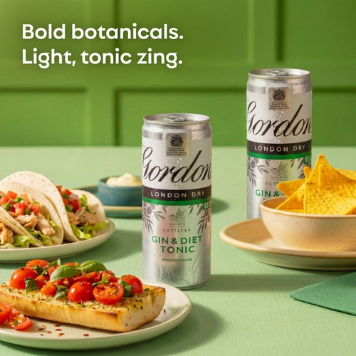 Gordon's London Dry Gin and Slimline Tonic Ready to Drink  Can