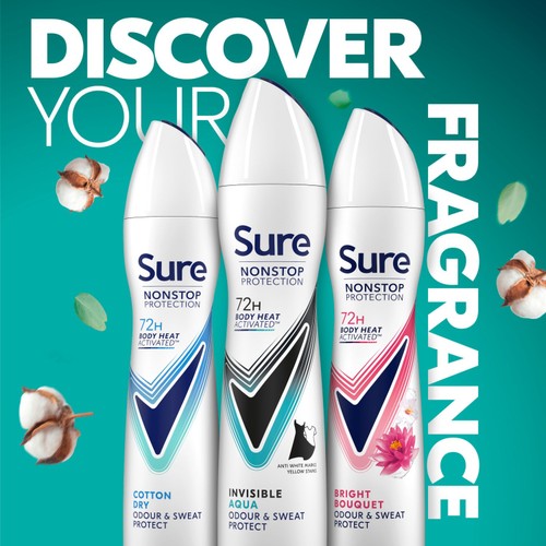 Sure Antiperspirant Deodorant Nonstop Protection Invisible Aqua