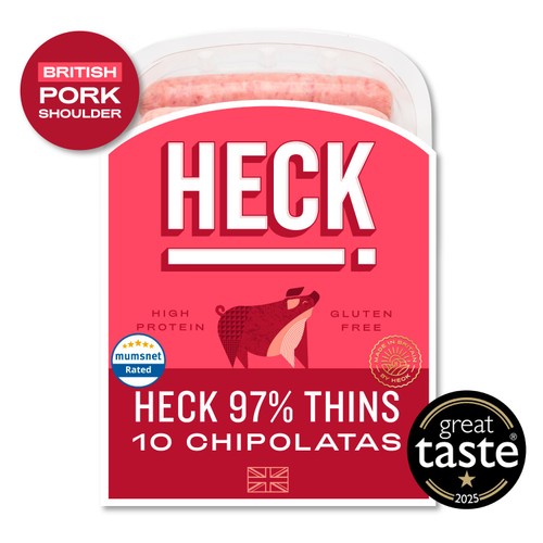 Heck 10 Pork Chipolatas 