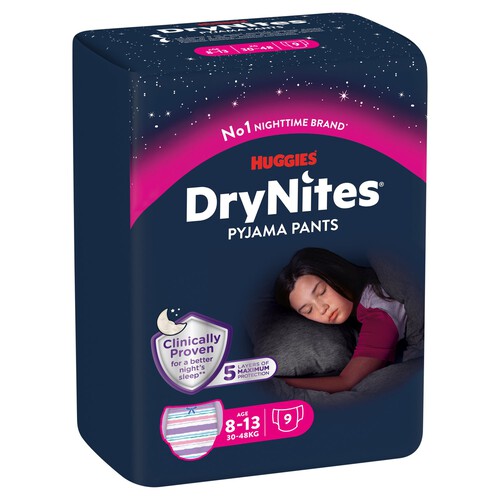 Huggies Drynites Pyjama Pants 8-13 Girl