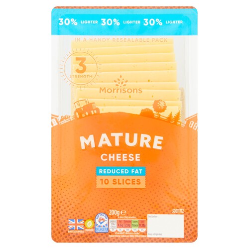 Morrisons 30% Lighter Mature Cheese Slices