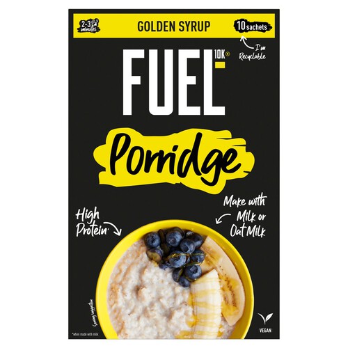 Fuel 10k Porridge Sachets Golden Syrup 