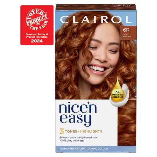 Nice 'N Easy Permanent Colour 6R Natural Light Auburn (110) Hair Dye