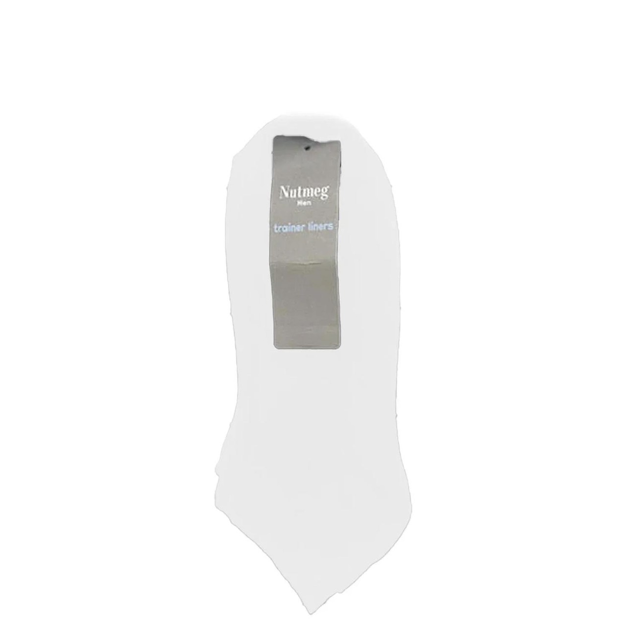 Nutmeg 6-8.5 Mens White Trainer Liners
