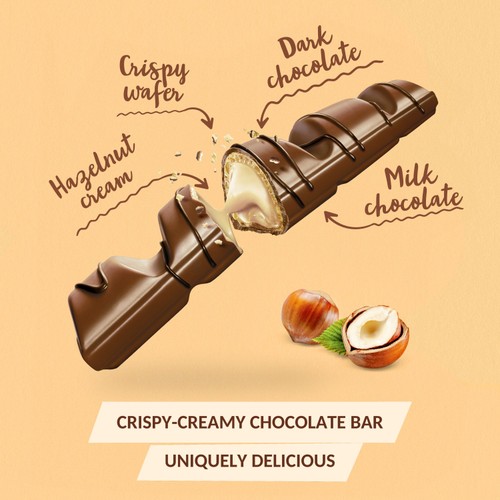 Kinder Bueno Milk Chocolate & Hazelnut Twin Finger Bar