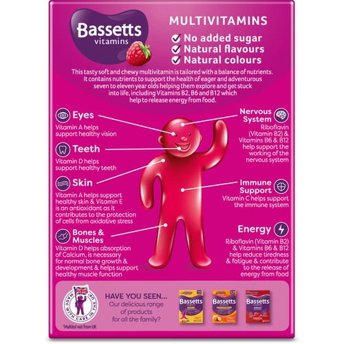 Bassetts 7-11 Multivitamins Raspberry 60s